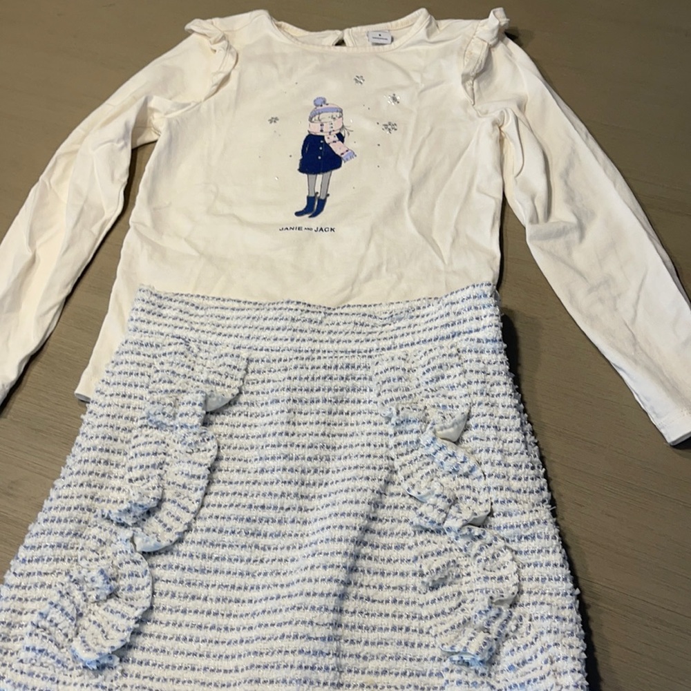 Janie and Jack outfit, skirt and shirt